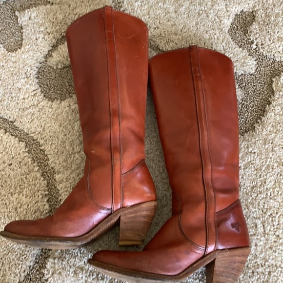 Frye boots Vintage 1970s cognac authentic leather - Picture 2 of 11